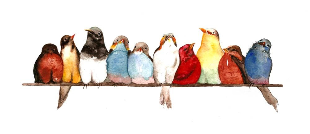 Birds on a Wire Giclée