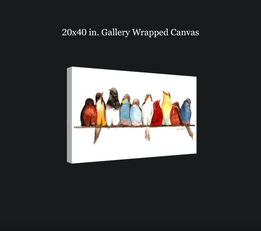 Birds on a Wire Gallery Wrapped Canvas