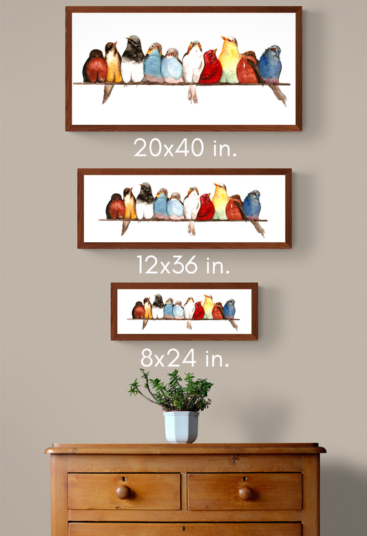 Birds on a Wire Giclée